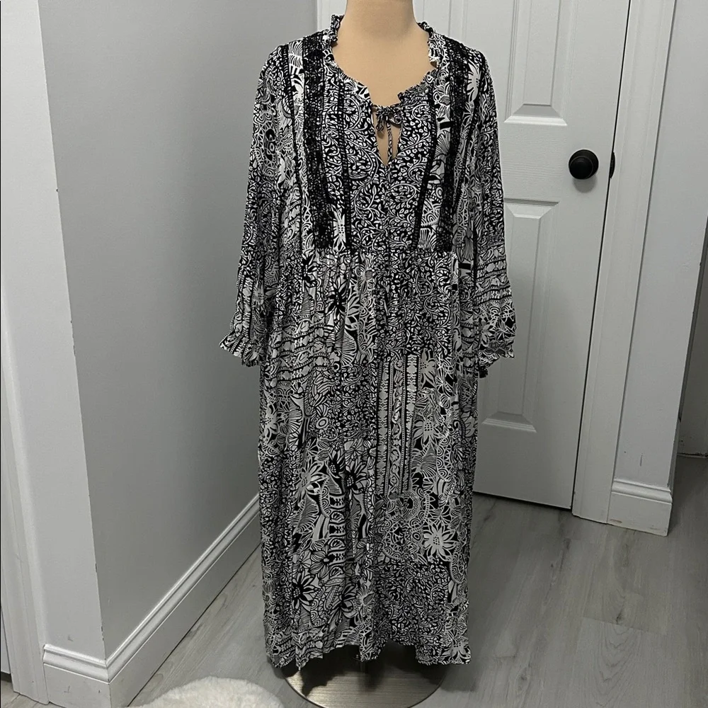 Taking Shape Natural Paisley Boho Dress Print Fireworks